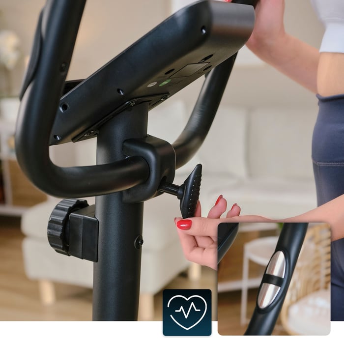 Bicicletta HS-2080 dotata di regolazione dell'angolo del manubrio e sensori di polso