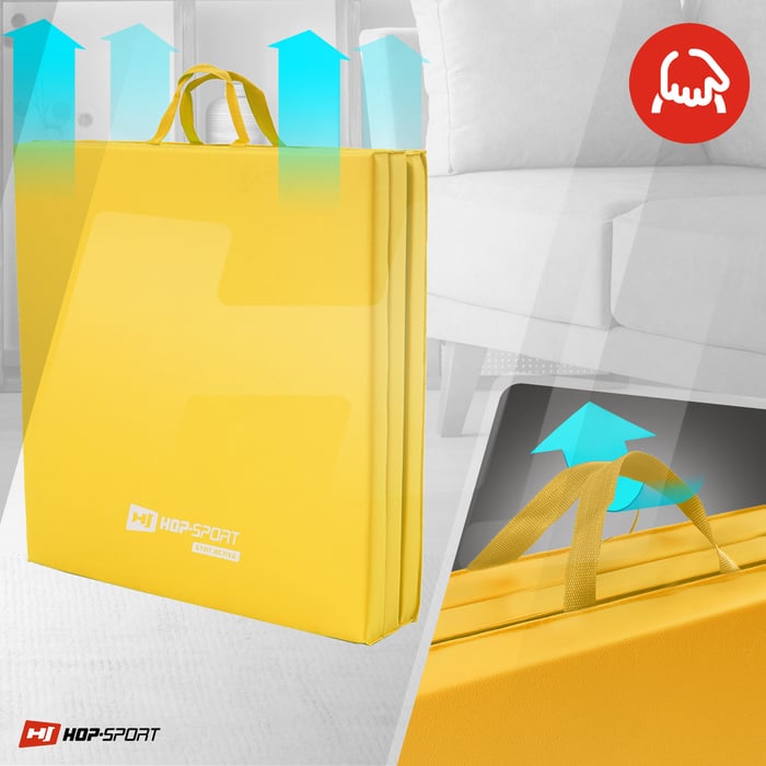 Maniglie per il trasporto del materasso ginnico Hop-Sport in colore giallo