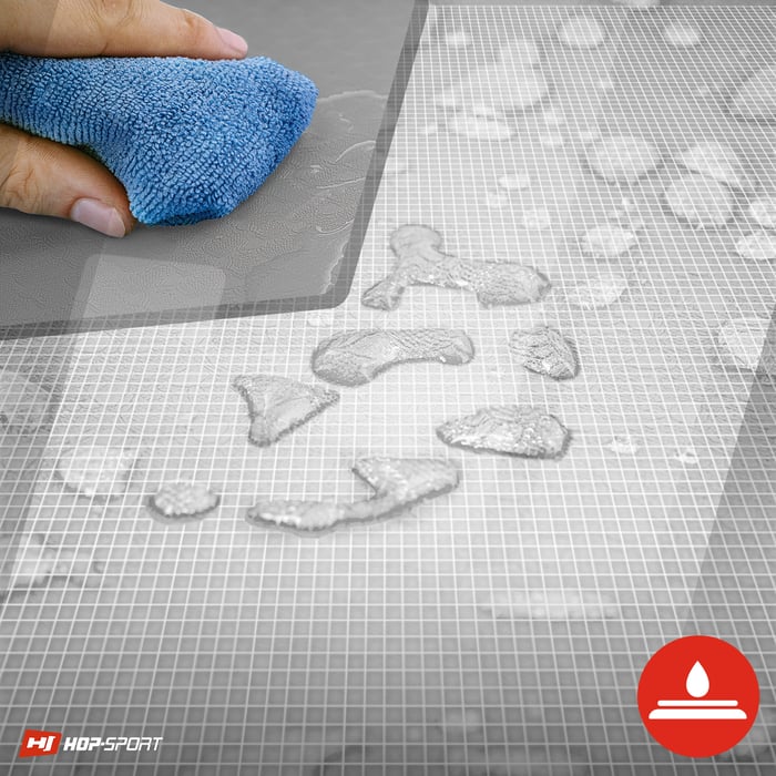 Mostrata l'impermeabilità del tappetino con fori TPE di colore grigio del marchio Hop-sport