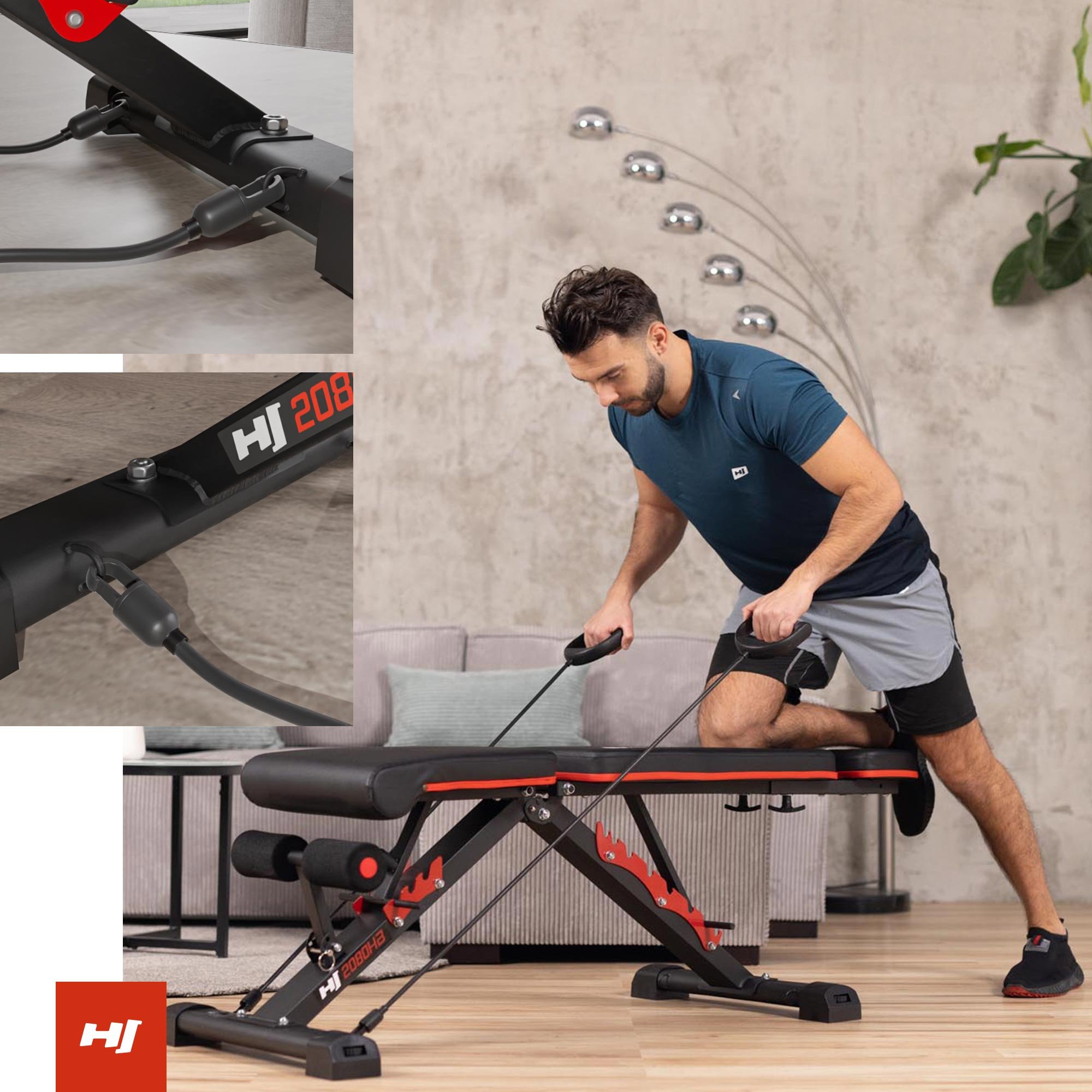 Possibilità di collegare espansori alla panca 2080HB