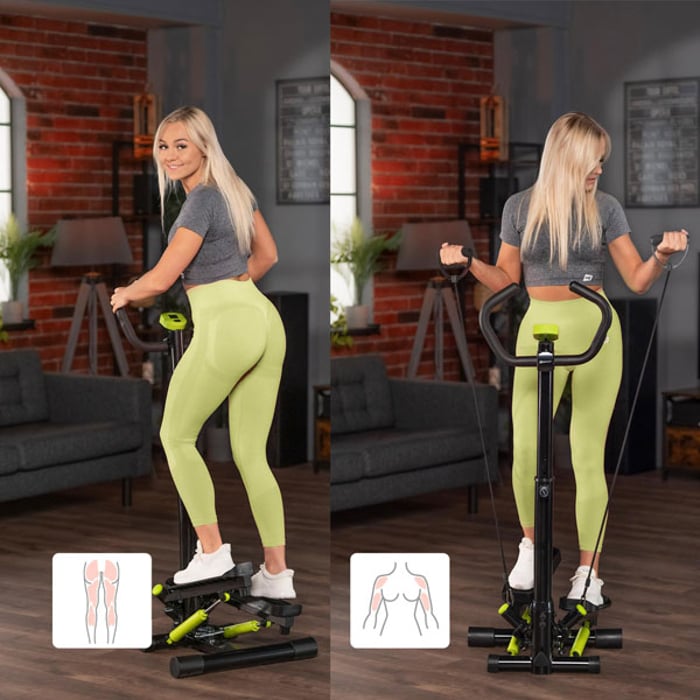 Allenamento completo del corpo con lo stepper rotante con colonna HS-055S Noble lime