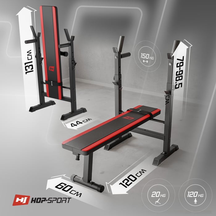 Dimensioni della panca da allenamento HS-1080 del marchio Hop-sport