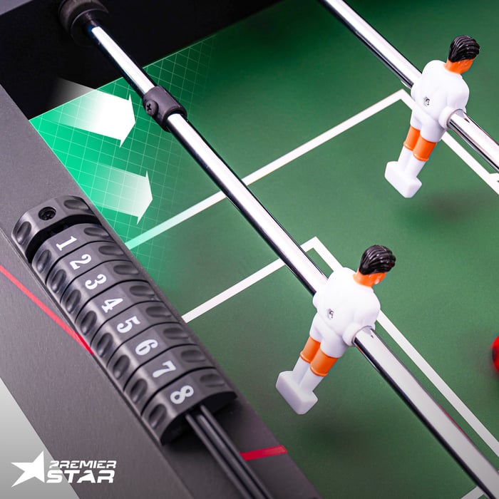 Il calciobalilla Sector ha angoli del campo di gioco profilati