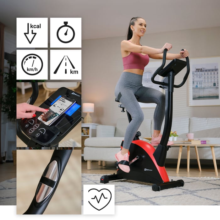 Bicicletta stazionaria HS-005H Host rossa con programmi di allenamento preimpostati