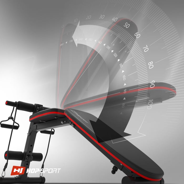 Regolazione inclinazione schienale della panca da allenamento HS-1030 di Hop-sport