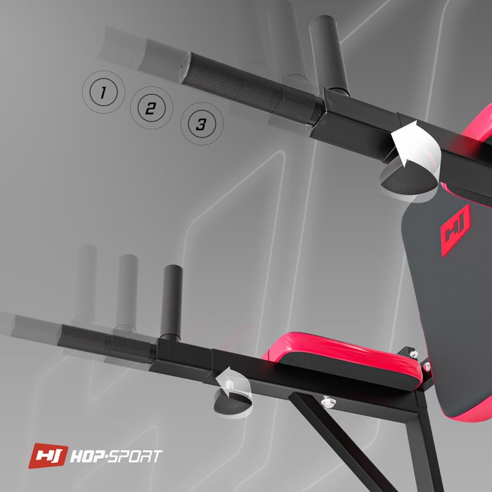 Impugnature regolabili nelle parallele da allenamento HS-1003K del marchio Hop-sport