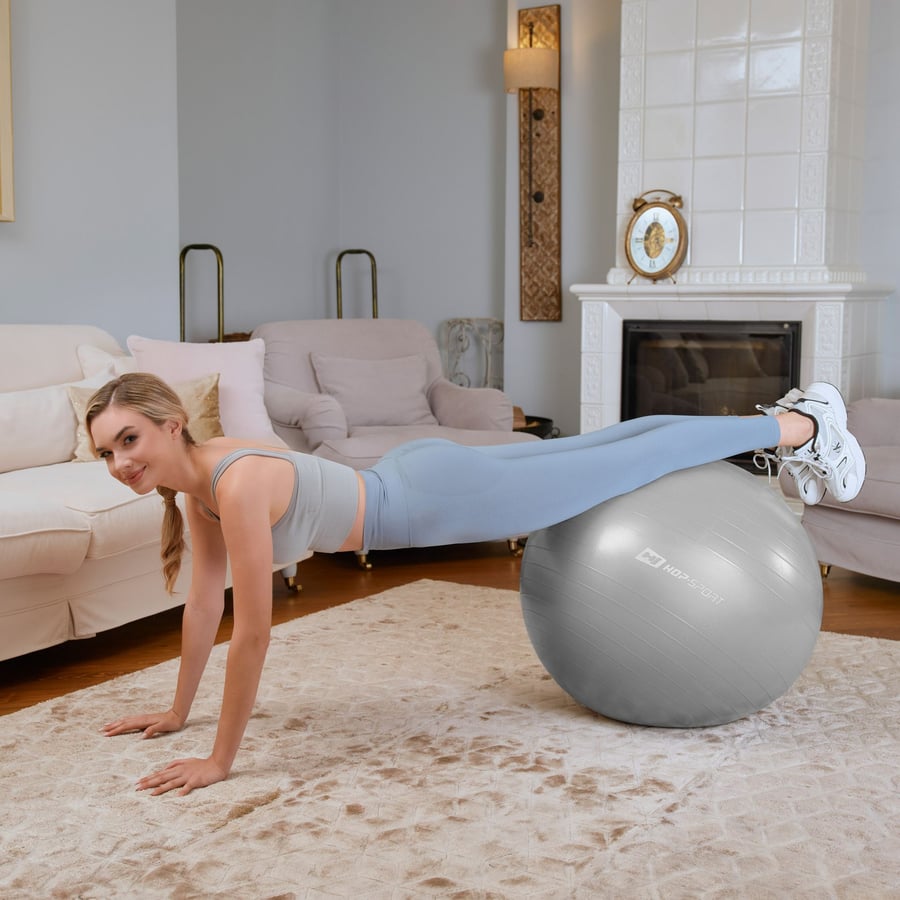 Yoga ball 65cm HS-R065YB - grey - 1
