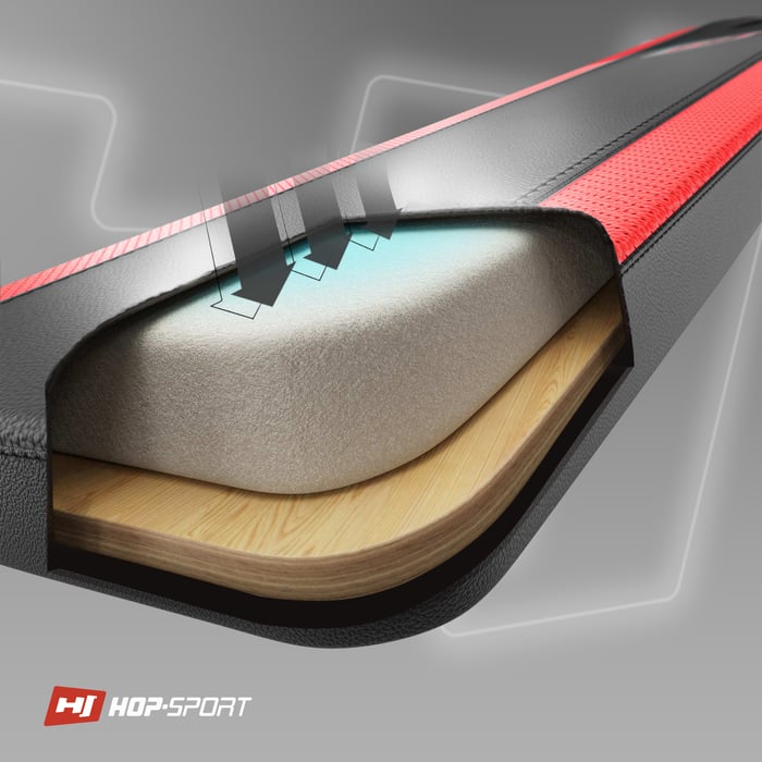 Sezione della seduta nell'attrezzatura sportiva del marchio Hop-sport