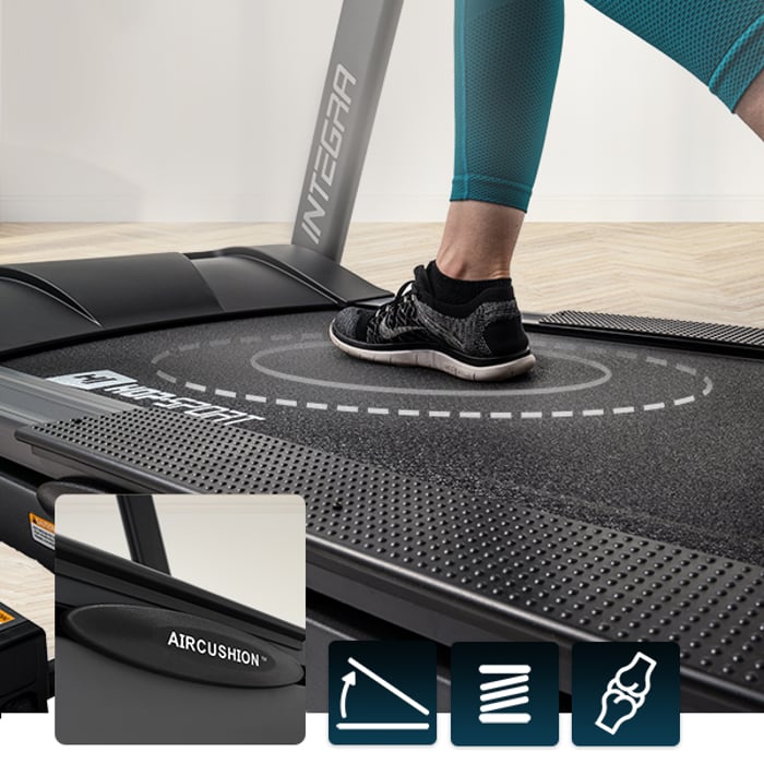 Tapis roulant Hop-Sport HS-2800LB Integra dotato di sistema di ammortizzazione per il comfort dell'allenamento