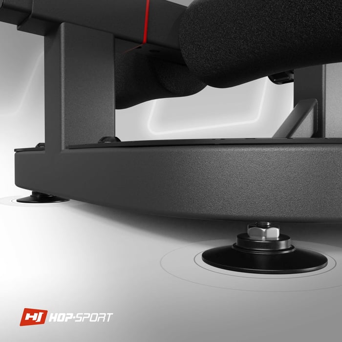 dettaglio dei piedini nella macchina per squat HS-2010SM del marchio Hop-sport