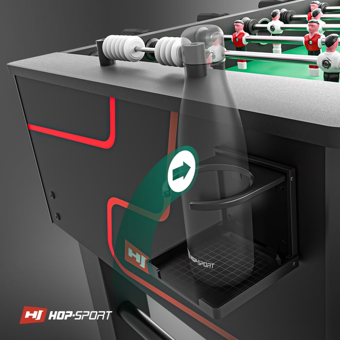 Calciobalilla Evolution è dotato di due portabicchieri