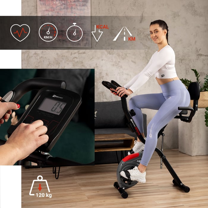 Computer di allenamento nella cyclette HS-3030X Apeks grigia