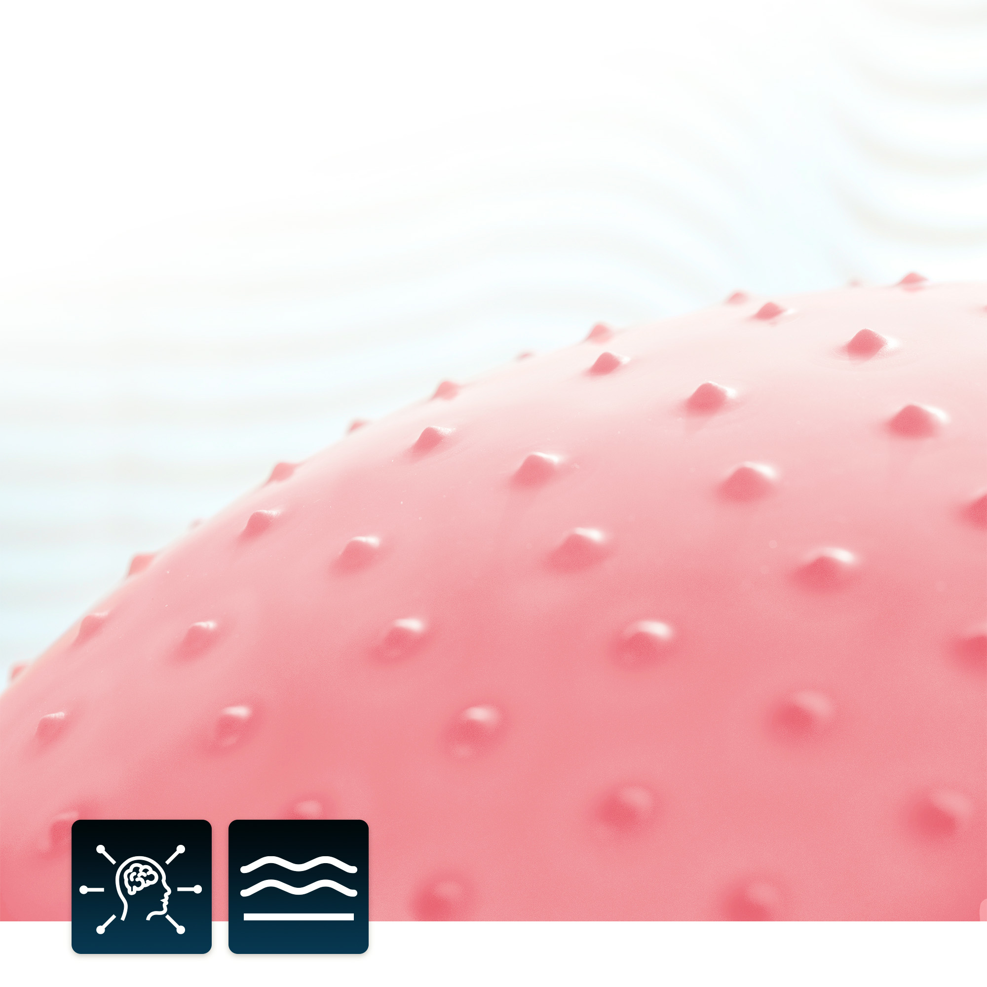 Rilievi massaggianti nella palla ginnica rosa del marchio Hop-Sport