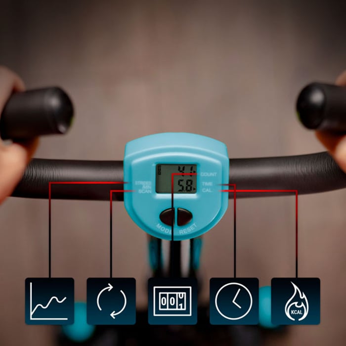 Computer di allenamento a portata di vista nello stepper rotante con colonna HS-055S Noble blu