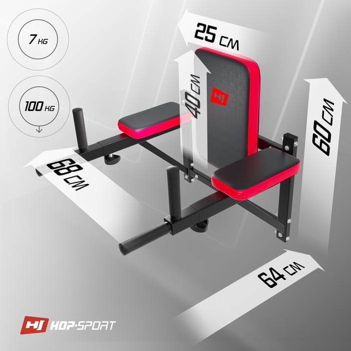 Dimensioni delle parallele da allenamento HS-1003K del marchio Hop-sport