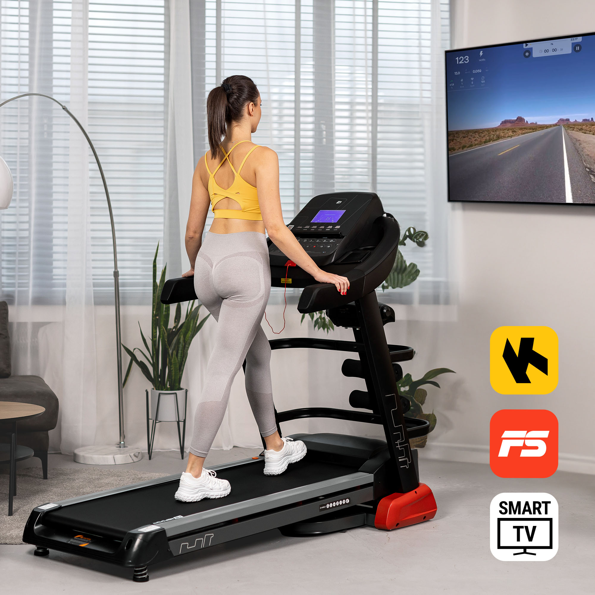 Il computer del tapis roulant Hop-Sport HS-4000LB Ultima è compatibile con le applicazioni mobili