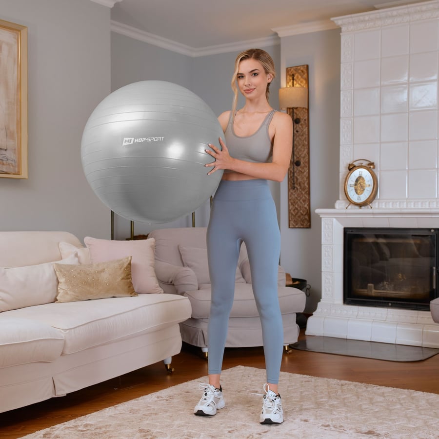 Yoga ball 65cm HS-R065YB - grey - 3