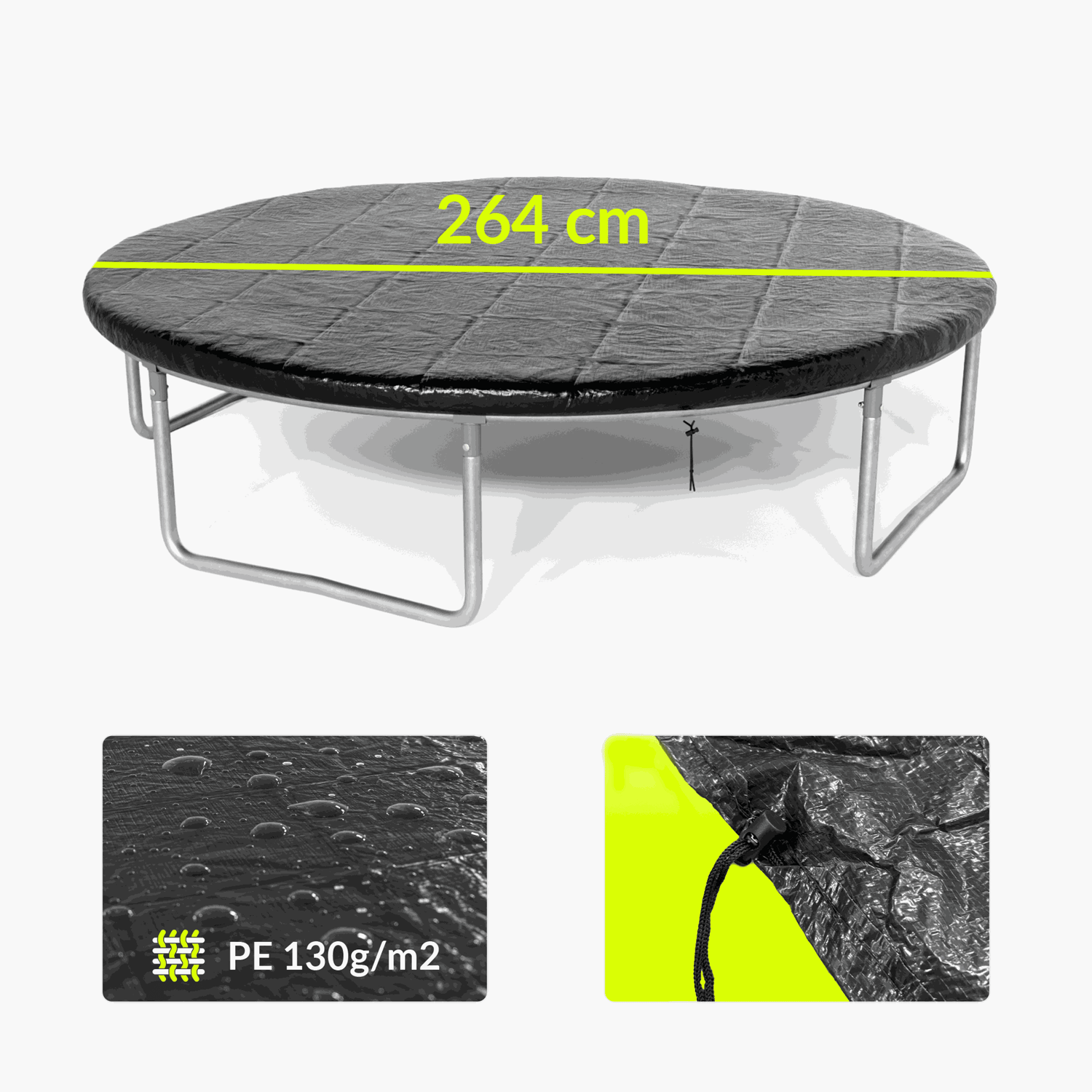 Copertura antipioggia per trampolino 8FT nero