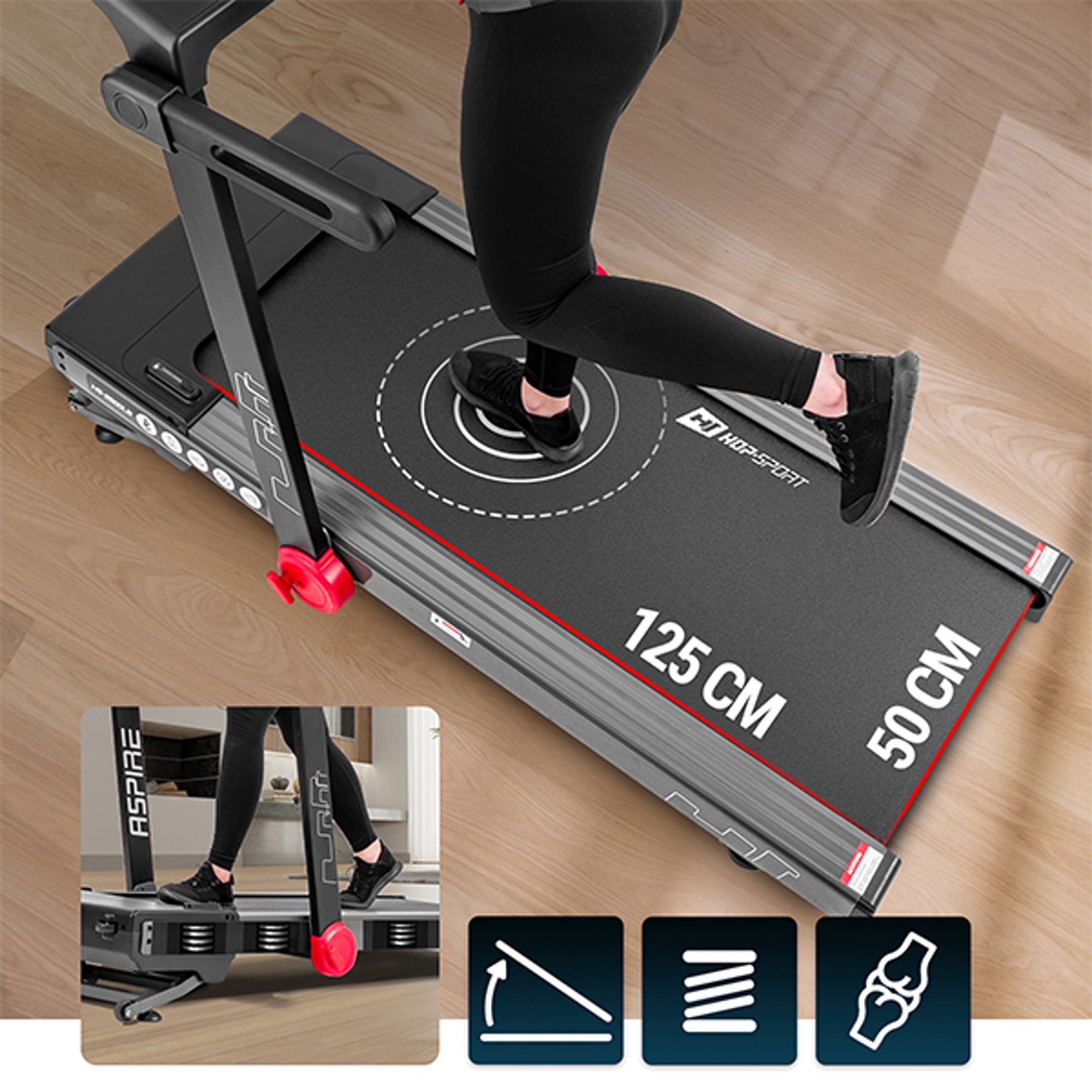 Allenamento domestico comodo e sicuro con il tapis roulant Aspire