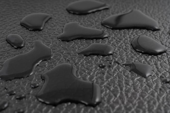 Gocce d'acqua sul tappetino per attrezzature Hop-Sport