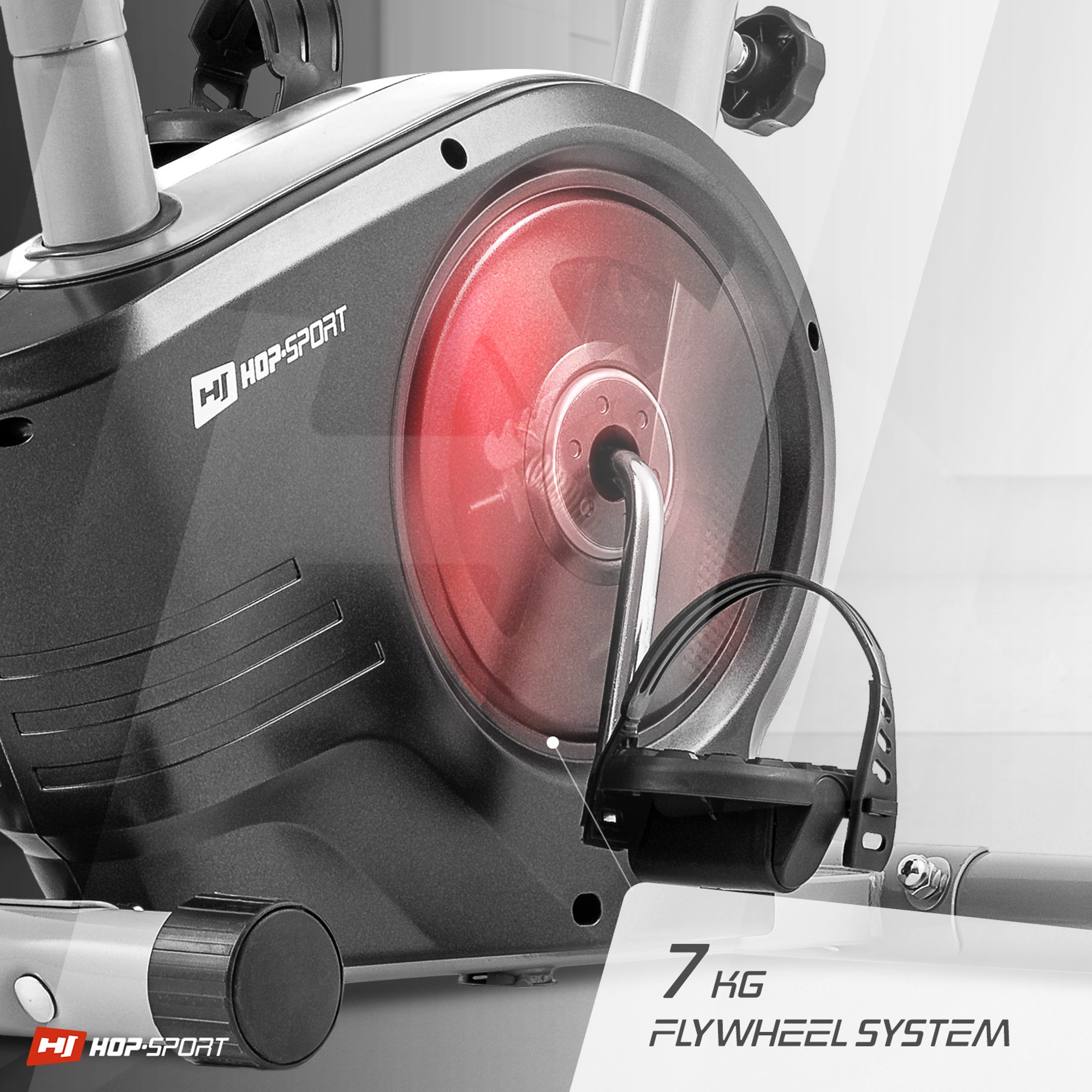 Cyclette magnetica HS-2050H Sonic argento dotata di sistema di resistenza magnetica