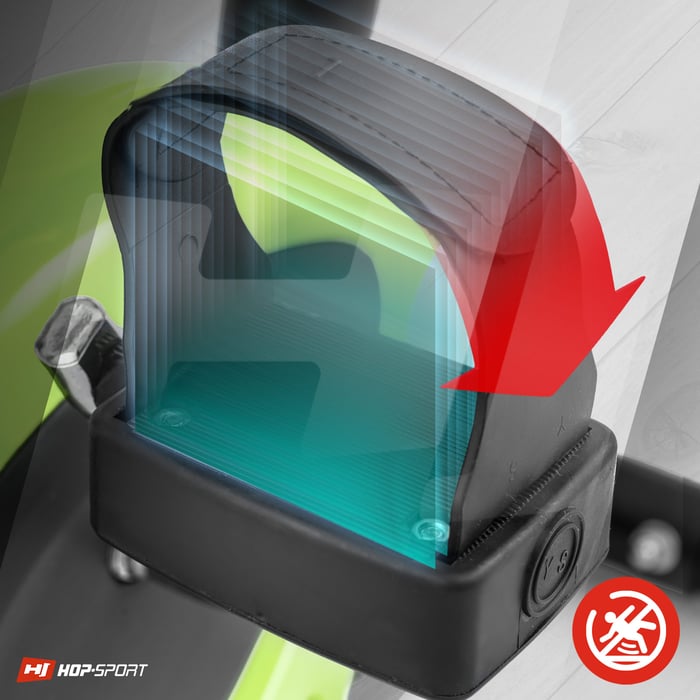 Bicicletta da allenamento HS-010H Rio lime dotata di pedali con cinghie