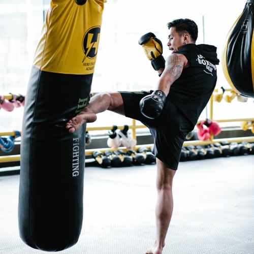 Allenamento al sacco da boxe