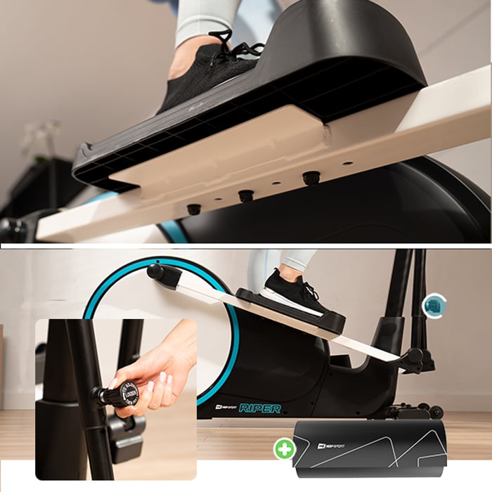 Ellittica da allenamento HS-250C Riper dotata di regolazione delle piattaforme su due livelli