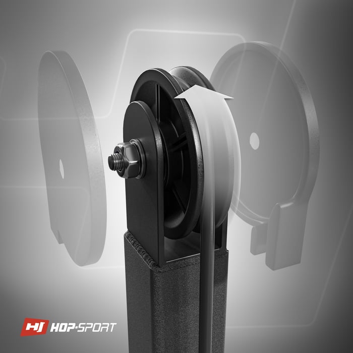 Carrucola e cavo nella lat machine per panche da allenamento Hop-sport