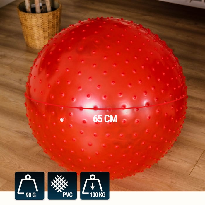 palla rossa con punte con un diametro di 65 cm del marchio Hop-Sport