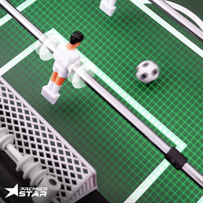 I calciobalilla Corner sono realizzati con componenti durevoli e curati nei dettagli