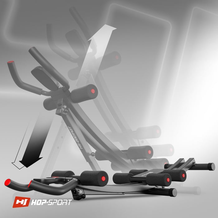 Possibilità di piegare il trainer per muscoli addominali HS-2001ABT del marchio Hop-sport