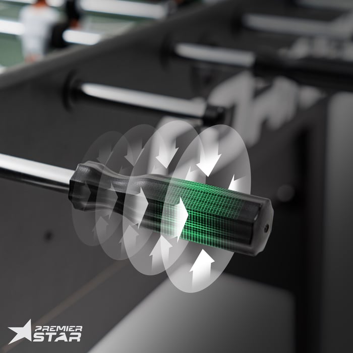 Calcio balilla Corner ha maniglie antiscivolo e guide in acciaio