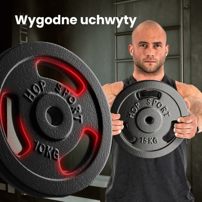 Ragazzo che tiene in mano un peso in ghisa Hop-sport