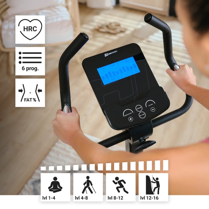 Bicicletta stazionaria HS-005H Host rossa con regolazione elettronica della resistenza