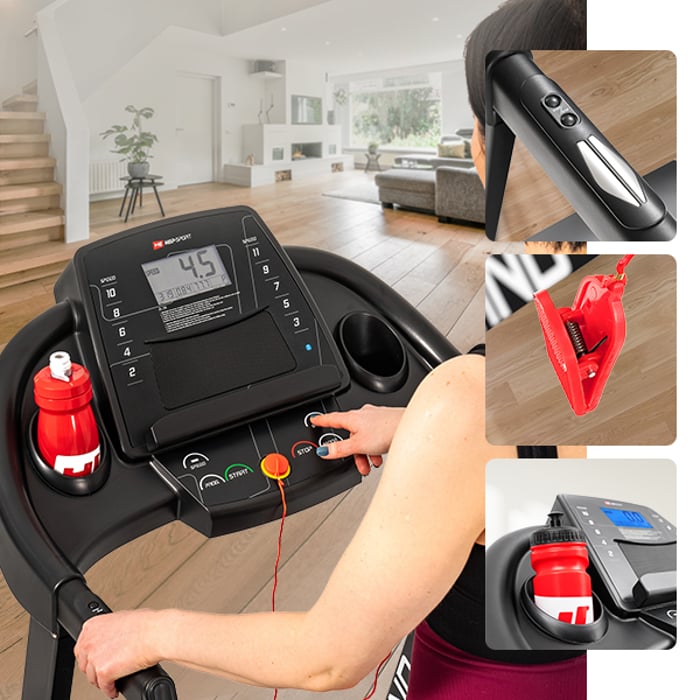 Tapis roulant Hop-Sport HS-1000LB Wind dotato di pannello di controllo con display e programmi