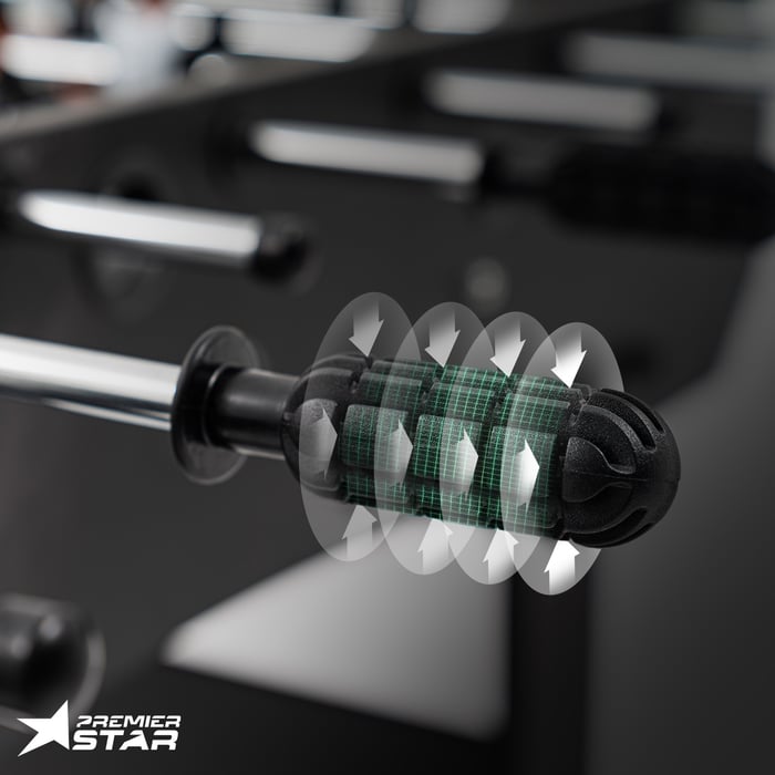 Calcio balilla Sector ha maniglie antiscivolo e guide in acciaio