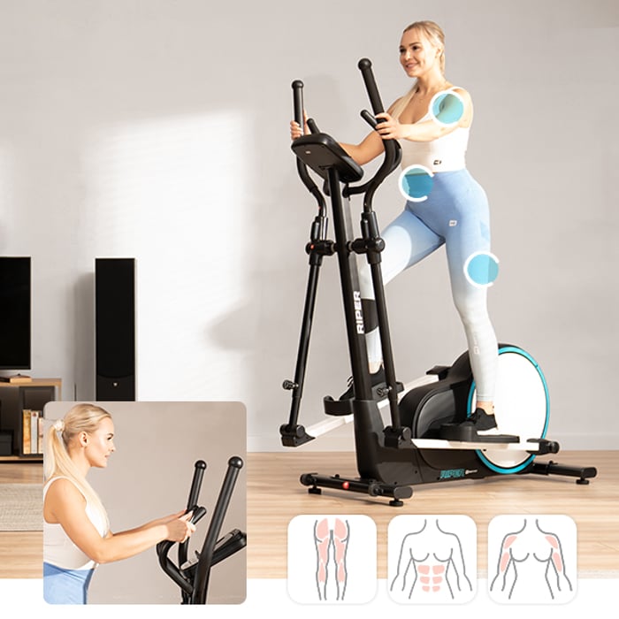 Ellittica da allenamento HS-250C Riper dotata di due tipi di maniglie di allenamento