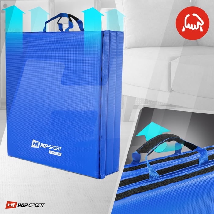 Maniglie per il trasporto del materasso ginnico Hop-Sport di colore blu