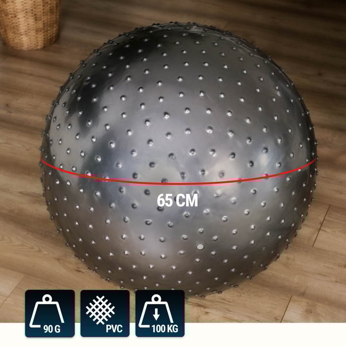 palla argento con rilievi di 65cm di diametro del marchio Hop-Sport