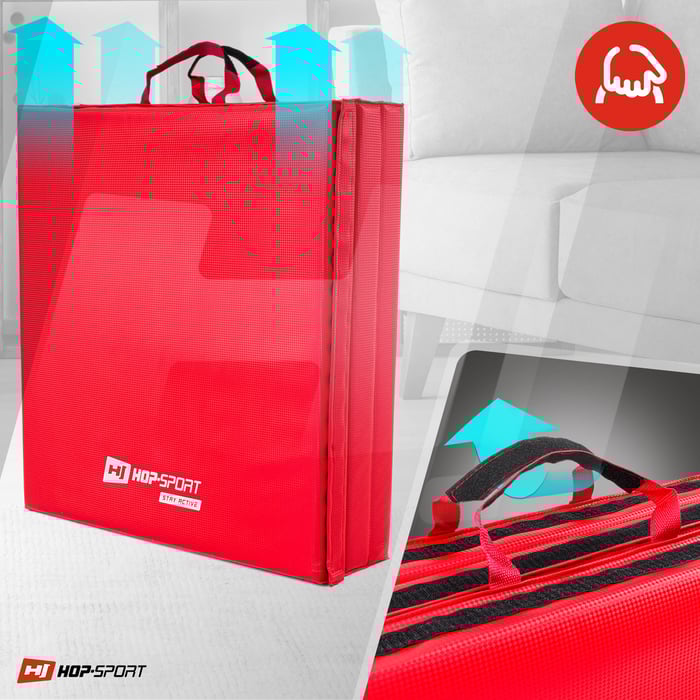 Maniglie per il trasporto del materasso ginnico Hop-Sport di colore rosso
