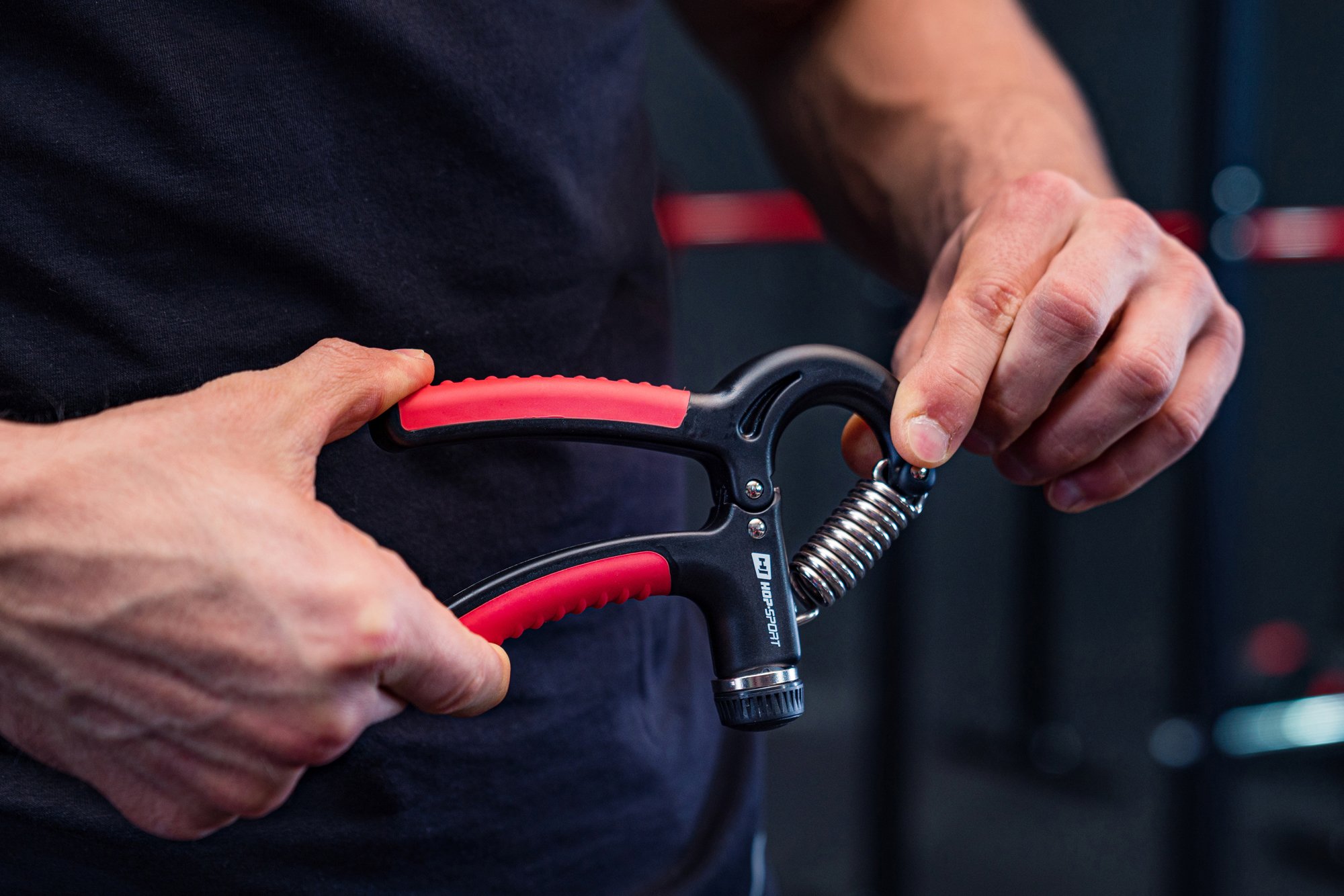 Molla regolante il carico nell'impugnatura 5-60kg in colore nero-rosso