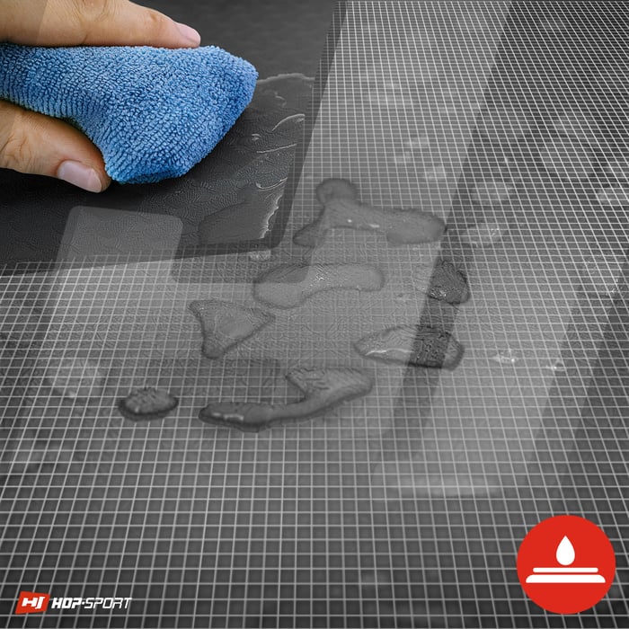 Mostrata l'impermeabilità del tappetino TPE di colore nero del marchio Hop-sport