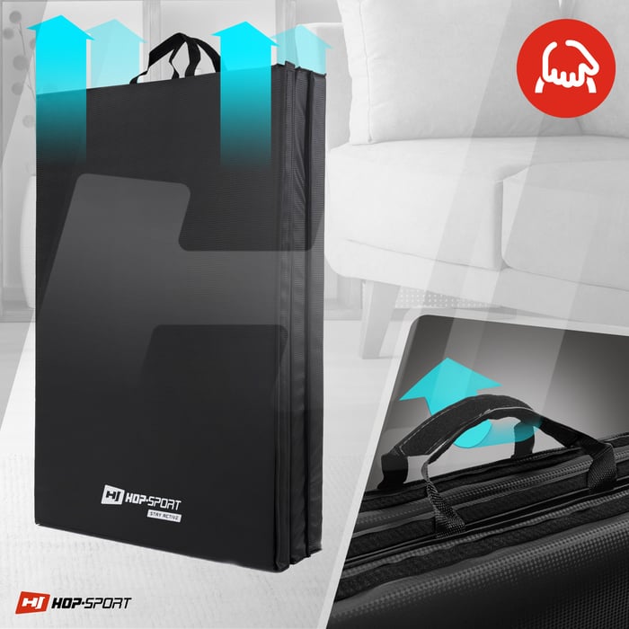 Maniglie per il trasporto del materasso ginnico Hop-Sport di colore nero