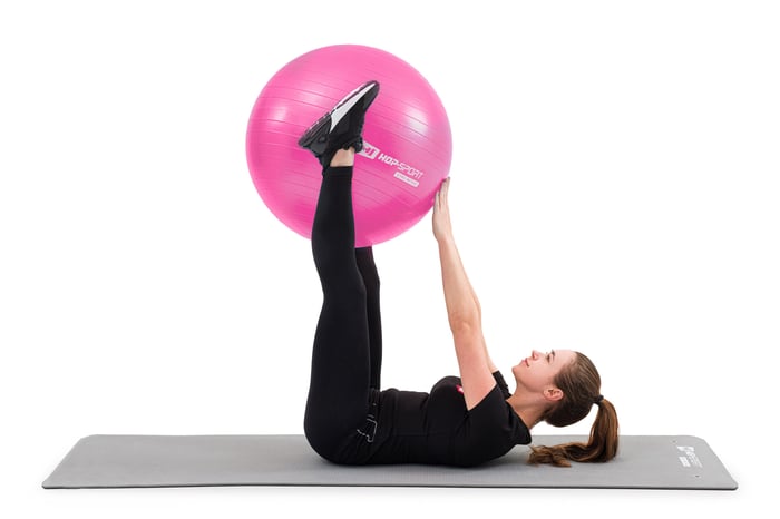Esempio di esercizio con fitball Hop-Sport