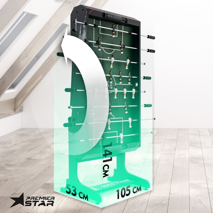 Calcio balilla Sector è dotato di un sistema di piegatura