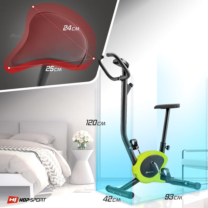 Bicicletta da allenamento HS-010H Rio lime di dimensioni compatte