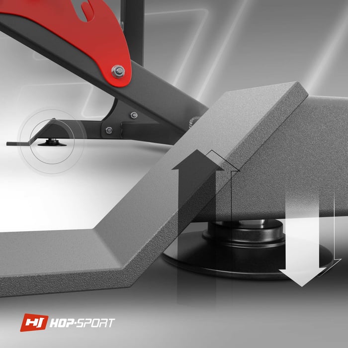 Piedini di livellamento nella panca da allenamento HS-1095 del marchio Hop-sport