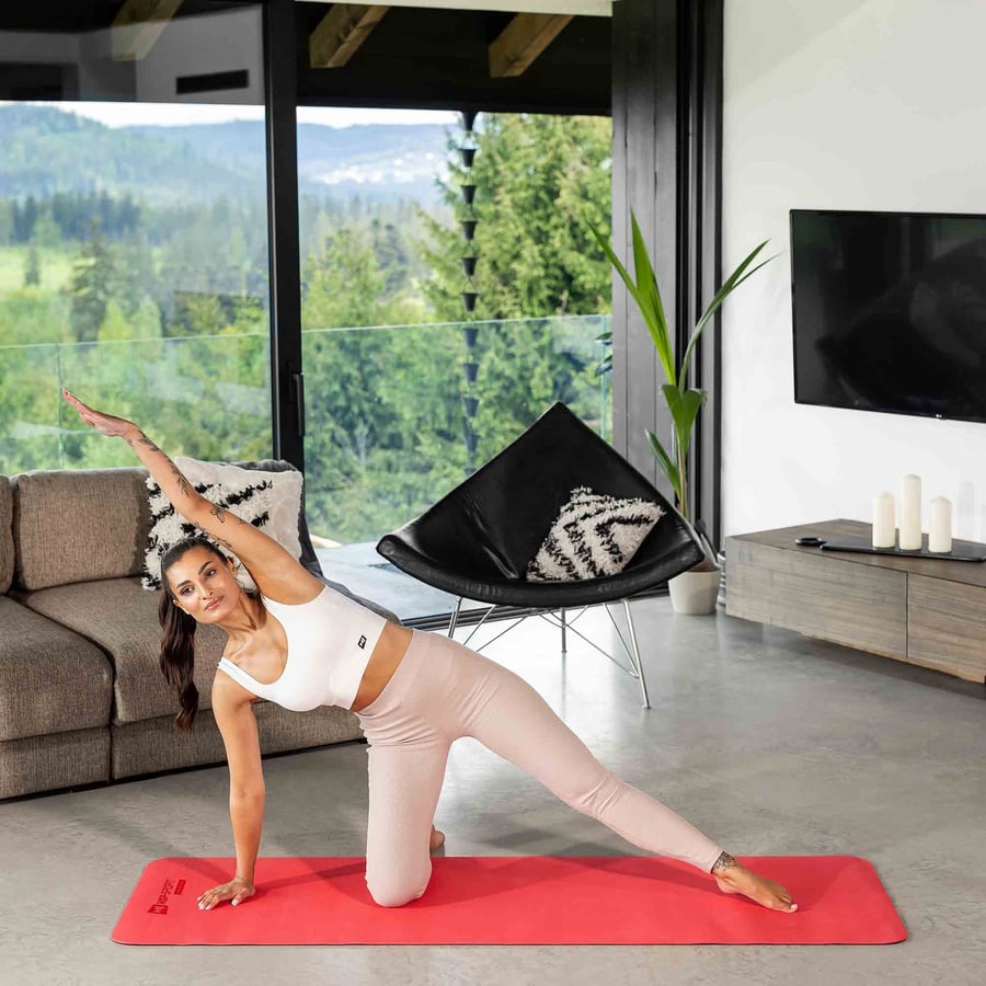 Mata fitness TPE 0,6 cm czerwon - 5