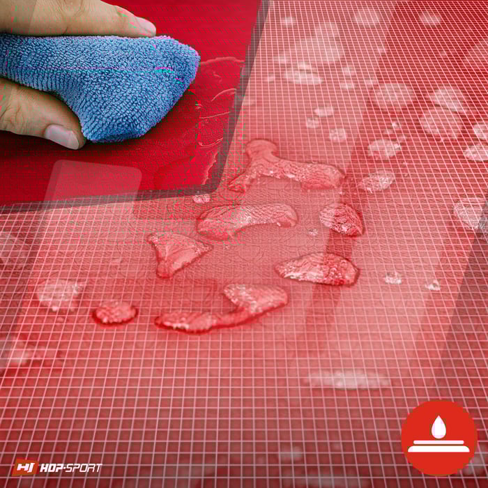 Mostrata l'impermeabilità del tappetino TPE di colore rosso del marchio Hop-sport